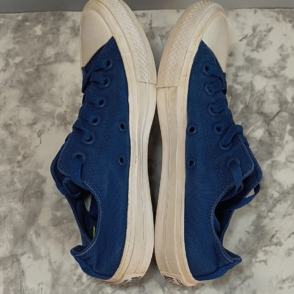 Converse All Star / Lunarlon Royal Blue Low Top  Sneakers , Size W-7 / M-5 - Picture 4 of 10